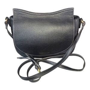 Elizabeth and James Black  Pebbled Vegan  Leather Crossbody Bag